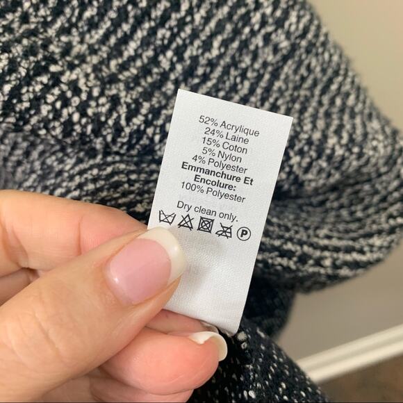 J Crew Tweed Boucle Black/White Sleeveless Fit & Flare Dress - Picture 5 of 8